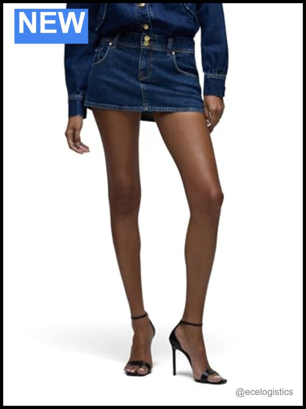 Hudson Women's Micreaux Mini Skirt Denim Flap Pockets